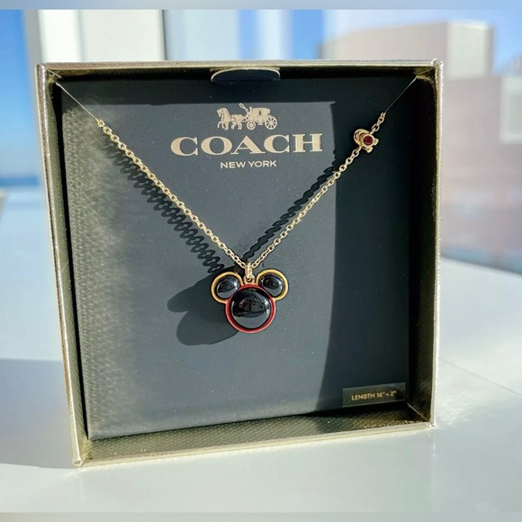 NWT Coach Disney Mickey Mouse X Keith Haring Necklace C7786 Limited Edition - Picture 7 of 8
